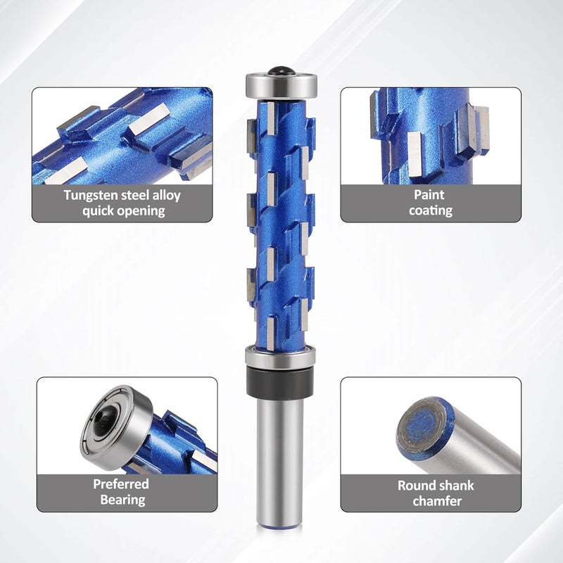 HOZLY Flush Trim Router Bit 1/2" Shank, Flat Trimming Router Bits, Double Bearing Spiral Trimming Tool Woodworking Milling Cutter Tool for Wood MDF Hardwood (1/2x3/4x2-9/16) - Image 5
